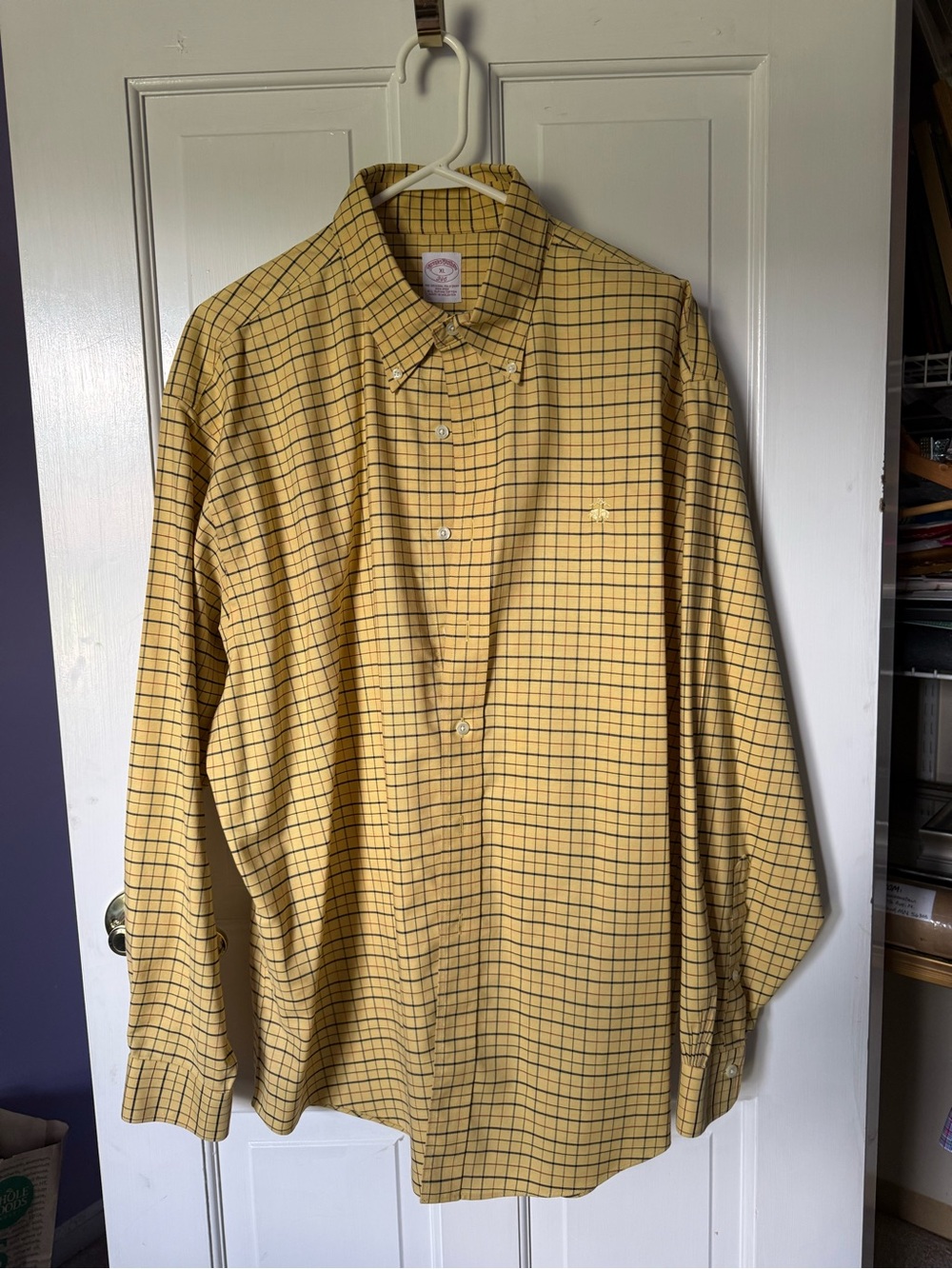 Brooks Brothers Yellow Size XL Button-Down Shirt - Measurements in pictures